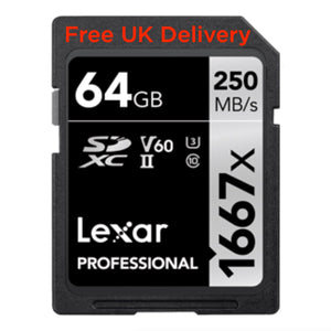 Lexar Professional 1667x 64GB UHS-II SD Memory Card LSD64GCB1667 free delivery
