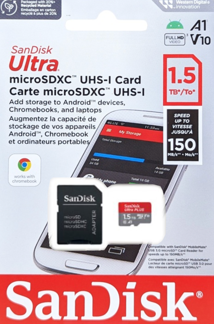 SanDisk Ultra 1.5TB MicroSD Memory Card 150MB/s