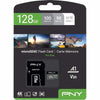 PNY Pro Elite 128GB MicroSD Memory Card V3 U3 rated retail pack