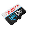 SanDisk Dash Cam 128GB MicroSD Memory Card 100MB/s SDSQQNR-128G-GU6SN angled view