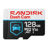 SanDisk Dash Cam 128GB MicroSD Memory Card 100MB/s SDSQQNR-128G-GU6SN front view