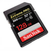 SanDisk Extreme Pro UHS-II 128GB SD Memory Card SDHC 300Mb/s SDSDXDK-128G-GN4IN angled left
