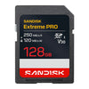 SanDisk Extreme PRO 128GB SD Memory Card SDXC 250Mb/s SDSDXXJ-128G-GSCIN front view