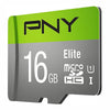 PNY Elite 16GB MicroSD Memory Card angled