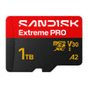 SANDISK Extreme PRO microSD UHS-I Card - 1TB SDSQXCJ-1T00-GS6MA front view