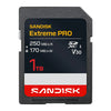 SanDisk Extreme PRO 1TB SD Memory Card SDXC 250Mb/s SDSDXXJ-1T00-GSCIN front view