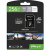 PNY Pro Elite 256GB MicroSD Memory Card V3 U3 rated Retail pack