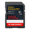 SanDisk Extreme PRO 256GB SD Memory Card SDXC 250Mb/s SDSDXXJ-256G-GSCIN front view