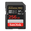 SanDisk Extreme PRO UHS-II V60 256GB SD Memory Card SDSDXEP-256G-GN4IN front view
