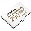 SanDisk Max Endurance 256GB MicroSD Memory Card SDSQQVR-256G-GN6IA angled