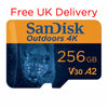 SanDisk Outdoors 4K 256GB MicroSD Memory Card