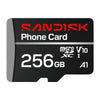 SanDisk Phone Card 256GB MicroSD Memory Card 200MB/s SDSQUBQ-256G-GN6QN front view