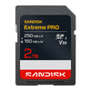 SanDisk Extreme PRO 2TB SD Memory Card SDXC 250Mb/s SDSDXXD-2T00-GN4IN front view
