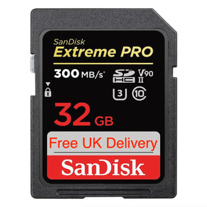 Free Delivery SanDisk Extreme Pro UHS-II 32GB SD Memory Card SDHC 300Mb/s SDSDXDK-032G-GN4IN
