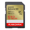 SANDISK Extreme GO 512GB SD Memory Card SDXC 230MB/s SDSDXGN-512G-GNCIN front view