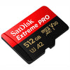 512GB SanDisk Extreme PRO microSD Memory Card SDSQXCD-512G-GN6MA angled