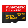 SANDISK Extreme PRO microSD UHS-I Card - 512GB SDSQXCJ-512G-GS6MA front view