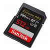 SanDisk Extreme Pro 512GB SD Memory Card SDXC 200Mb/s SDSDXDD-512G-GN4IN Angled right