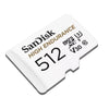 SanDisk High Endurance 512GB MicroSD Memory Card SDSQQNR-512G-GN6IA angled view