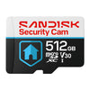 SanDisk Security Cam 512GB MicroSD Memory Card 100MB/s SDSQSNR-512G-GN6IN front view