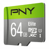 PNY Elite 64GB MicroSD Memory Card angled