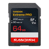 SanDisk Extreme PRO 64GB SD Memory Card SDXC 200Mb/s SDSDXXU-064G-GSCIN front view