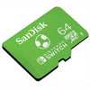 SanDisk Nintendo Licensed 64GB Memory Card SDSQXAO-064G-GNCZN for Nintendo Switch Lite angled 