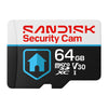 SanDisk Security Cam 64GB MicroSD Memory Card 100MB/s SDSQSNR-064G-GN6IN front view