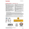Back of retail pack SanDisk Extreme 32GB CF CompactFlash UDMA7 Memory Card 120Mb/s SDCFXSB-032G-G46