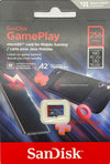 SanDisk GamePlay microSD Memory card 256GBn V30 U3 SDSQXAV-256G-GN6XN retail pack
