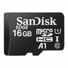 A SanDisk Edge 16GB microSDHC A1 memory card in black with white text, shown on a plain white background.