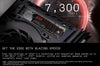 A PlayStation 5 console shown from an angled top-down view with a Sandisk Optimus GXPRO 850P SSD and large text reading 'UP TO 7,300 MB/s'. Smaller text below describes PCIe 4.