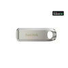 SanDisk Ultra Luxe USB Type-C Flash Drive - 256 GB on a white background with Android compatibility badge.