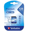 Verbatim Premium SDXC memory card 128GB retail packaging