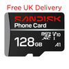 SanDisk Phone Card 128GB MicroSD Memory Card 200MB/s SDSQUBQ-128G-GN6QN free UK delivery