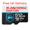 SanDisk Dash Cam 512GB MicroSD Memory Card 100MB/s SDSQQNR-512G-GU6SN free UK delivery