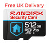 SanDisk Security Cam 512GB MicroSD Memory Card 100MB/s SDSQSNR-512G-GN6IN free UK delivery