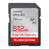 SanDisk Ultra GO 512GB SDXC 190mb/s SD Memory Card SDSDUGN-512G-GN6IN free UK delivery