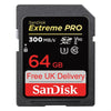 Free Delivery SanDisk Extreme Pro UHS-II 64GB SD Memory Card SDHC 300Mb/s SDSDXDK-064G-GN4IN