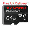 SanDisk Phone Card 64GB MicroSD Memory Card 150MB/s SDSQUBC-064G-GN6QN free UK delivery
