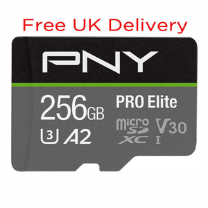 PNY Pro Elite 256GB MicroSD Memory Card V3 U3 rated free delivery
