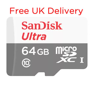 Free Delivery SanDisk Ultra Lite 64GB MicroSD 100Mb/s Memory Card SDSQUNR-064G-GN3MN
