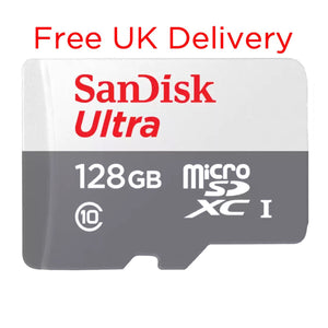 Free Delivery SanDisk Ultra Lite 128GB MicroSD 100Mb/s Memory Card SDSQUNR-128G-GN3MN