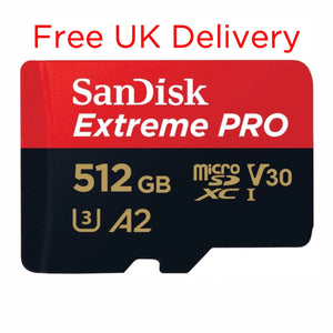 Free Delivery 512GB SanDisk Extreme PRO microSD Memory Card SDSQXCD-512G-GN6MA