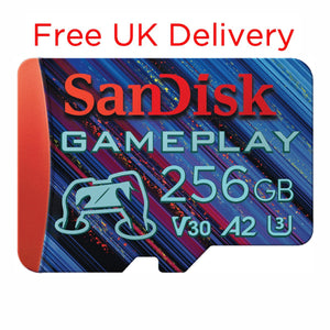 SanDisk GamePlay microSD Memory card 256GBn V30 U3 SDSQXAV-256G-GN6XN Free Delivery
