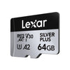 Lexar microSDXC card on a white background