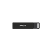 A black USB flash drive with the white 'PNY' logo, shown horizontally against a solid black background.