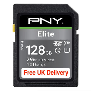 PNY Elite 128GB SDXC Memory Card Free Delivery