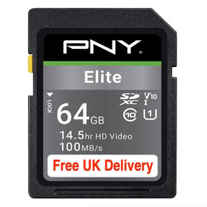 PNY Elite 64GB SDXC Memory Card free delivery