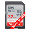 Refurbished SanDisk Ultra 32GB SD Memory Card SDHC 120Mb/s